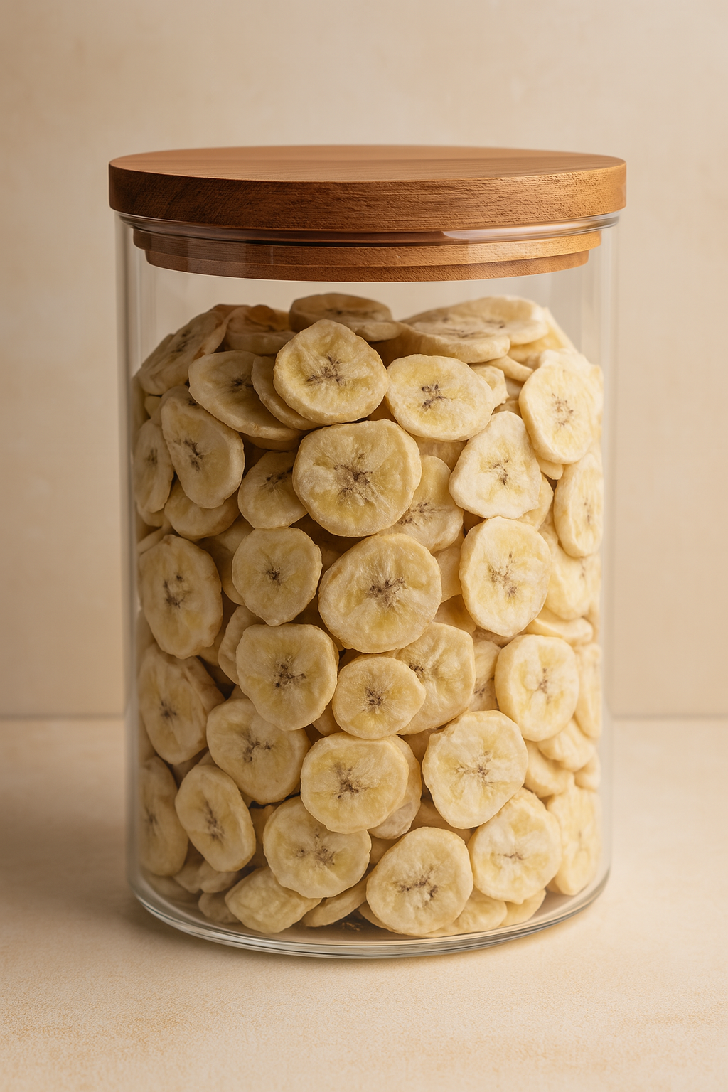 Freeze Dried Banana Chips, Crunchy Fruit Snack, Canadian Made