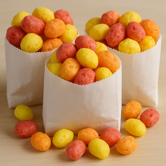 Freeze Dried Fruit Chew Squares, Bold Flavour Candy Crunch, Canadian Made