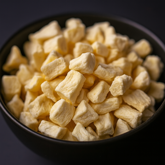 Freeze-Dried Pineapple Chunks. Canadian-Made Snack with Naturally Occurring Sugar
